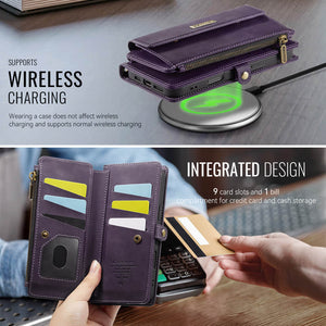 Casekis Crossbody Leather Wallet RFID Phone Case Purple
