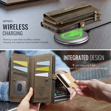 Charger l&#39;image dans la galerie, Casekis Crossbody Leather Wallet RFID Phone Case Brown
