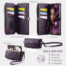 Charger l&#39;image dans la galerie, Casekis Crossbody Leather Wallet RFID Phone Case Purple
