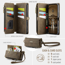 Charger l&#39;image dans la galerie, Casekis Crossbody Leather Wallet RFID Phone Case Brown
