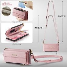 Charger l&#39;image dans la galerie, Casekis Crossbody Leather Wallet RFID Phone Case Pink
