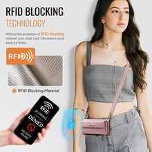 Charger l&#39;image dans la galerie, Casekis Crossbody Leather Wallet RFID Phone Case Pink
