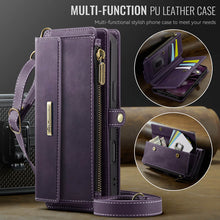 Charger l&#39;image dans la galerie, Casekis Crossbody Leather Wallet RFID Phone Case Purple
