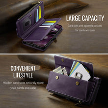 Charger l&#39;image dans la galerie, Casekis Crossbody Leather Wallet RFID Phone Case Purple
