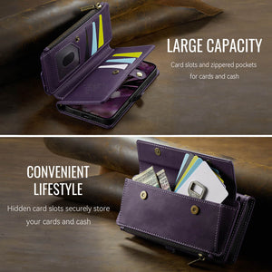 Casekis Crossbody Leather Wallet RFID Phone Case Purple