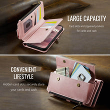 Charger l&#39;image dans la galerie, Casekis Crossbody Leather Wallet RFID Phone Case Pink
