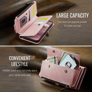 Casekis Crossbody Leather Wallet RFID Phone Case Pink