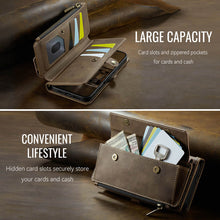 Charger l&#39;image dans la galerie, Casekis Crossbody Leather Wallet RFID Phone Case Brown
