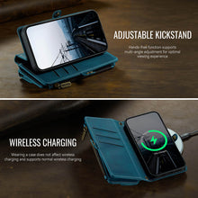 Charger l&#39;image dans la galerie, Casekis Crossbody Leather Wallet RFID Phone Case Green
