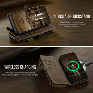 Casekis Crossbody Leather Wallet RFID Phone Case Brown