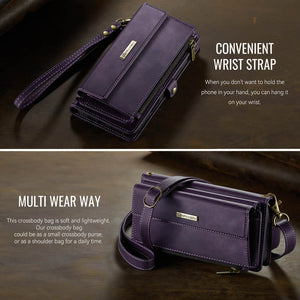 Casekis Crossbody Leather Wallet RFID Phone Case Purple