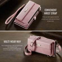 Charger l&#39;image dans la galerie, Casekis Crossbody Leather Wallet RFID Phone Case Pink
