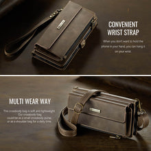 Charger l&#39;image dans la galerie, Casekis Crossbody Leather Wallet RFID Phone Case Brown
