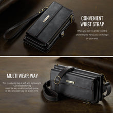Charger l&#39;image dans la galerie, Casekis Crossbody Leather Wallet RFID Phone Case Black
