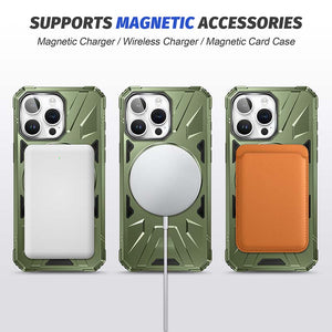 Casekis Magnetic Charging Phone Case Dark Green