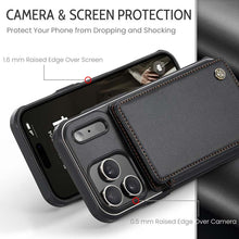 Lade das Bild in den Galerie-Viewer, Casekis RFID Cardholder Wallet Phone Case Black

