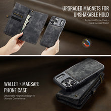 Charger l'image dans la galerie, Casekis Wrist Strap Zipper Wallet Phone Case Black
