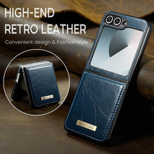 Muat gambar ke penampil Galeri, CASEKIS Galaxy Z Flip 6 5G Luxury Flip Leather Phone Case
