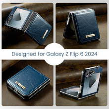 Muat gambar ke penampil Galeri, CASEKIS Galaxy Z Flip 6 5G Luxury Flip Leather Phone Case
