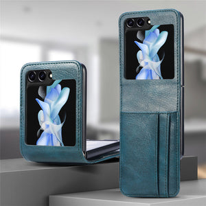 Casekis Folding Multi-card Leather Case for Galaxy Z Flip 6 5G