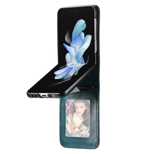 Casekis Folding Multi-card Leather Case for Galaxy Z Flip 6 5G