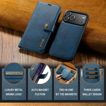 Load image into Gallery viewer, Casekis Detachable Leather Wallet Phone Case Blue
