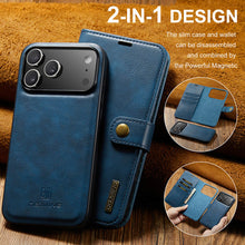 Load image into Gallery viewer, Casekis Detachable Leather Wallet Phone Case Blue
