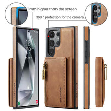 Cargar imagen en el visor de la galería, Casekis RFID Magnetic Detachable Leather Wallet Phone Case Brown
