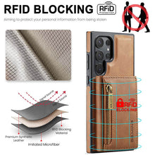 Cargar imagen en el visor de la galería, Casekis RFID Magnetic Detachable Leather Wallet Phone Case Brown
