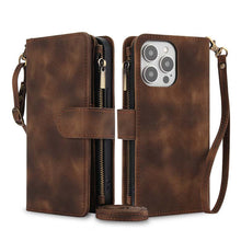 Load image into Gallery viewer, Casekis Crossbody 9 Card Holder Phone Case Brown
