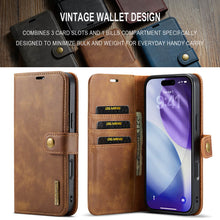 Load image into Gallery viewer, Casekis Detachable Leather Wallet Phone Case Brown

