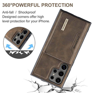 Casekis Magnetic Wallet Detachable Phone Case Coffee
