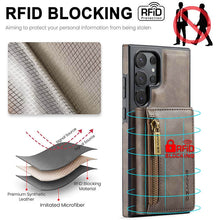 Lade das Bild in den Galerie-Viewer, Casekis RFID Magnetic Detachable Leather Wallet Phone Case Coffee
