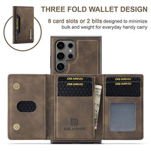 Load image into Gallery viewer, Casekis Magnetic Wallet Detachable Phone Case Coffee
