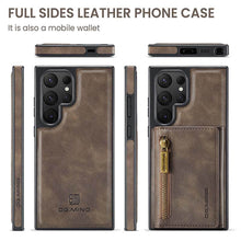 Cargar imagen en el visor de la galería, Casekis RFID Magnetic Detachable Leather Wallet Phone Case Coffee
