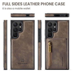 Casekis RFID Magnetic Detachable Leather Wallet Phone Case Coffee