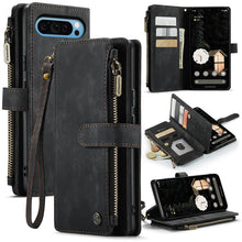 Muat gambar ke penampil Galeri, Casekis Leather Zipper Phone Case Black
