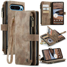 Cargar imagen en el visor de la galería, Casekis Leather Zipper Phone Case Brown
