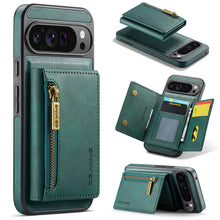 Load image into Gallery viewer, Casekis RFID Magnetic Detachable Leather Wallet Phone Case Green
