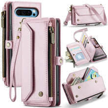 Cargar imagen en el visor de la galería, Casekis Cardholer Zipper Wallet Crossbody Phone Case Pink
