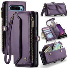 画像をギャラリービューアに読み込む, Casekis Cardholer Zipper Wallet Crossbody Phone Case Purple
