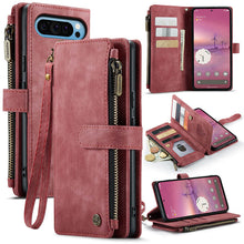 Muat gambar ke penampil Galeri, Casekis Leather Zipper Phone Case Red
