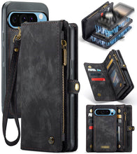 Cargar imagen en el visor de la galería, Casekis Wrist Strap Zipper Wallet Phone Case Black
