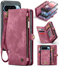 Cargar imagen en el visor de la galería, Casekis Wrist Strap Zipper Wallet Phone Case Red
