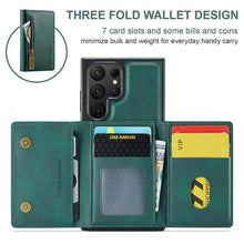 Muat gambar ke penampil Galeri, Casekis RFID Magnetic Detachable Leather Wallet Phone Case Green
