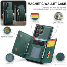 Lade das Bild in den Galerie-Viewer, Casekis RFID Magnetic Detachable Leather Wallet Phone Case Green
