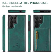 Cargar imagen en el visor de la galería, Casekis RFID Magnetic Detachable Leather Wallet Phone Case Green
