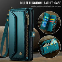 Load image into Gallery viewer, Casekis Cardholer Zipper Wallet Crossbody Phone Case Green
