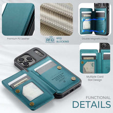 Lade das Bild in den Galerie-Viewer, Casekis RFID Cardholder Wallet Phone Case Green
