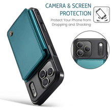Lade das Bild in den Galerie-Viewer, Casekis RFID Cardholder Wallet Phone Case Green
